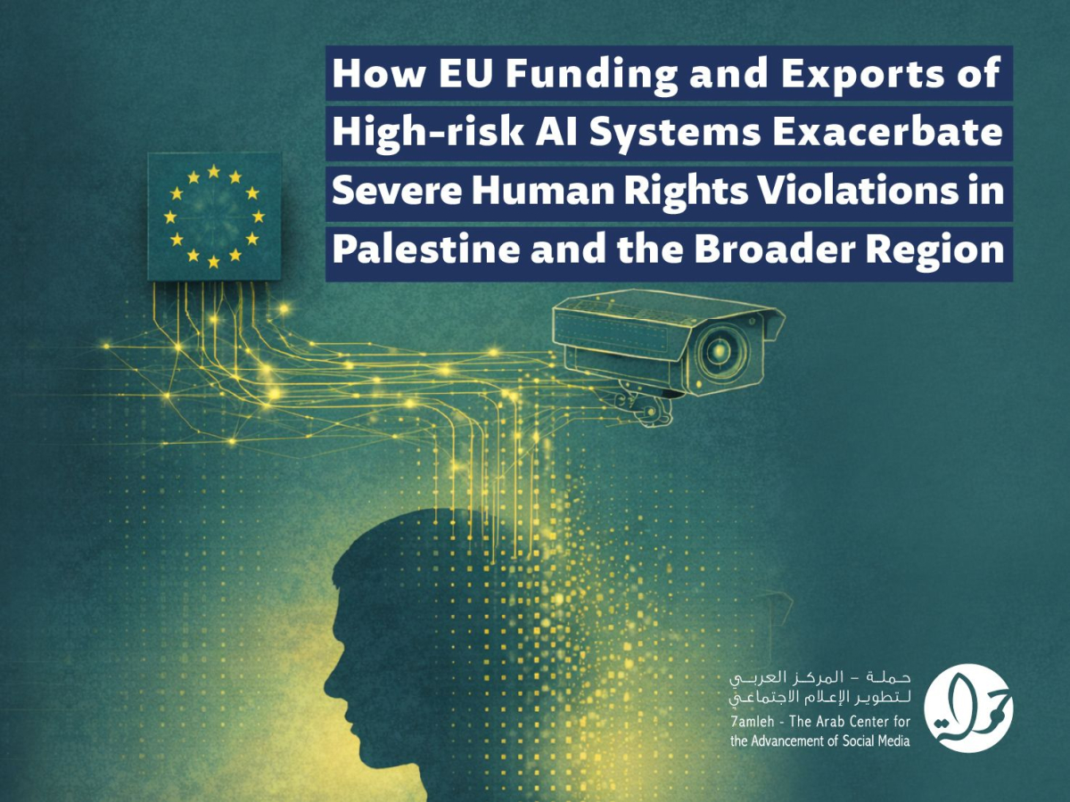 Hamleh - New Report Examines the Role of EU Funding and Export of High-Risk AI Systems in Escalating Human Rights Violations in Palestine and the Region