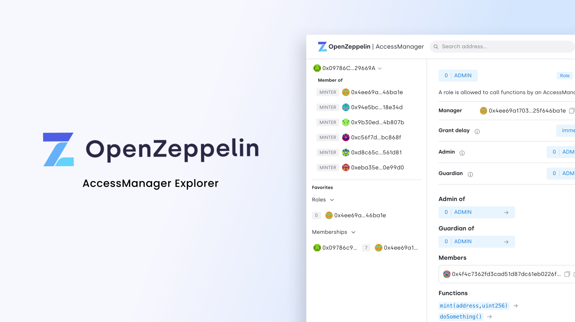 OpenZeppelin - Access Manager Explorer