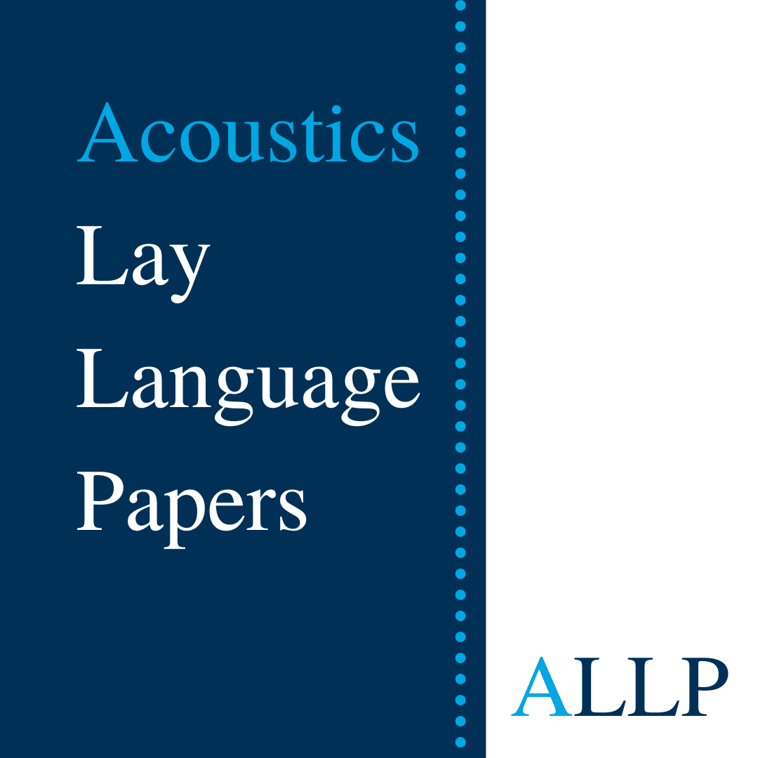 Acoustics Lay Language Research Papers | Acoustics.org