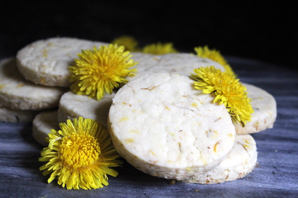 Dandelion Shortbread Cookies - Adamant Kitchen