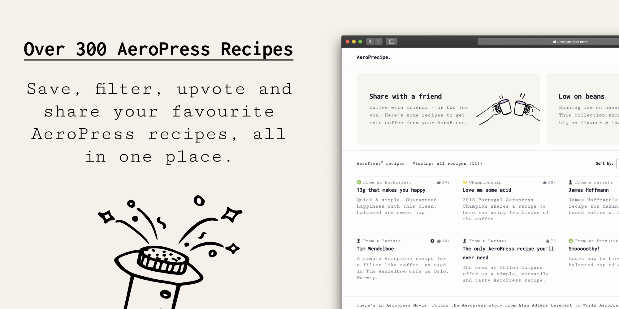 The only AeroPress recipe you'll ever need - an AeroPress recipe by The Coffee Compass
