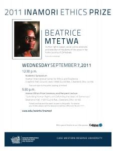 Upcoming Event Cleveland, OH-- Beatrice Mtetwa -- Inamori Ethics Prize Ceremony and Recipient Lecture | African Arguments