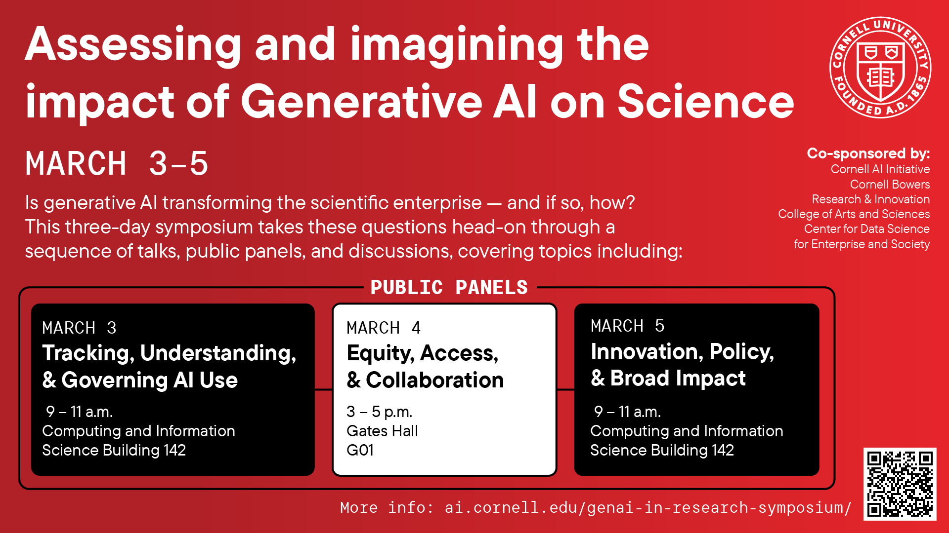 Assessing and imagining the impact of Generative AI on Science - Cornell AI Initiative