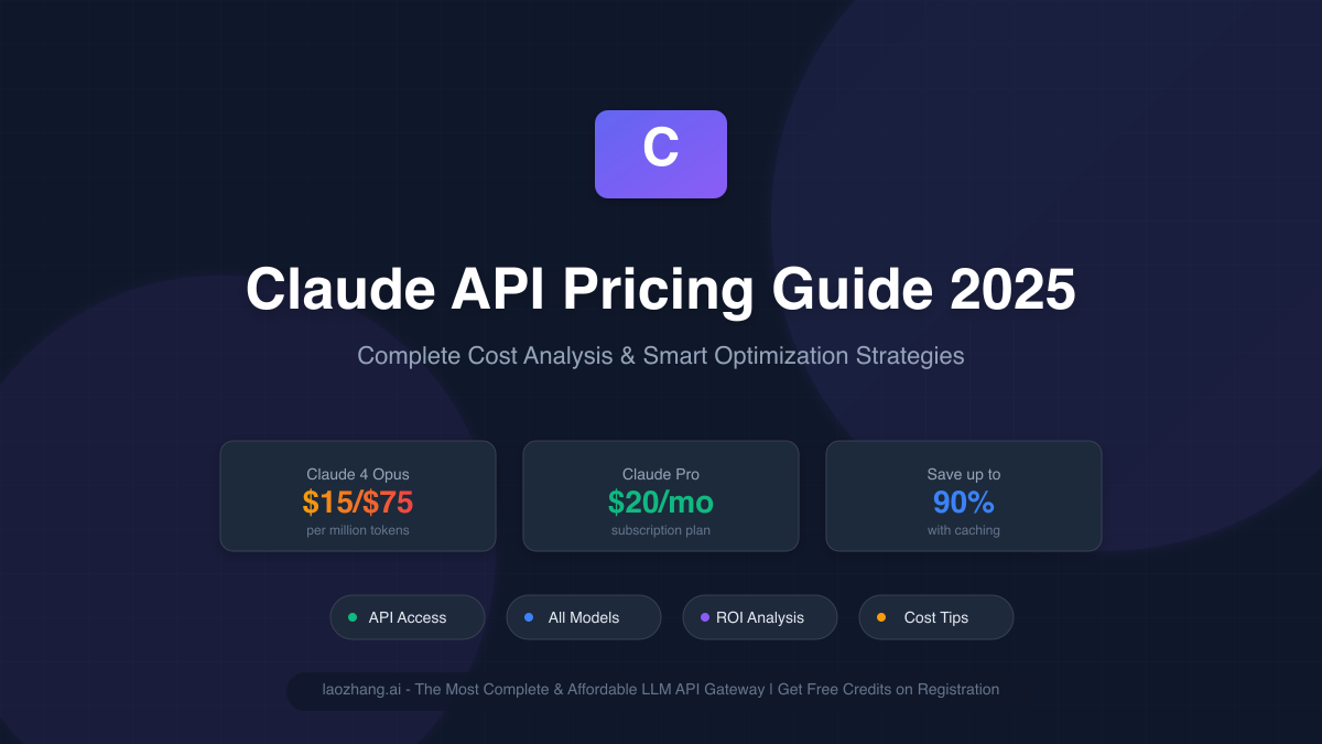 Claude API Pricing Guide 2025: Complete Cost Analysis & Smart Optimization Strategies - Save 70% on Claude API Costs with Expert Pricing Analysis | AI Free API