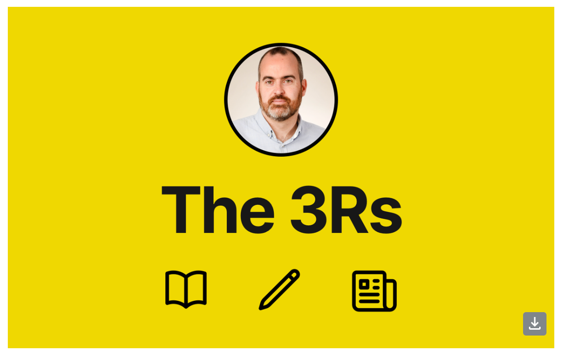 The 3Rs - Reading, writing, and research to be interested in #74