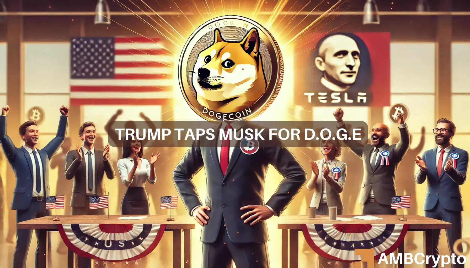 Elon Musk to co-lead Trump's new 'D.O.G.E'—Dogecoin price reacts sharply - AMBCrypto