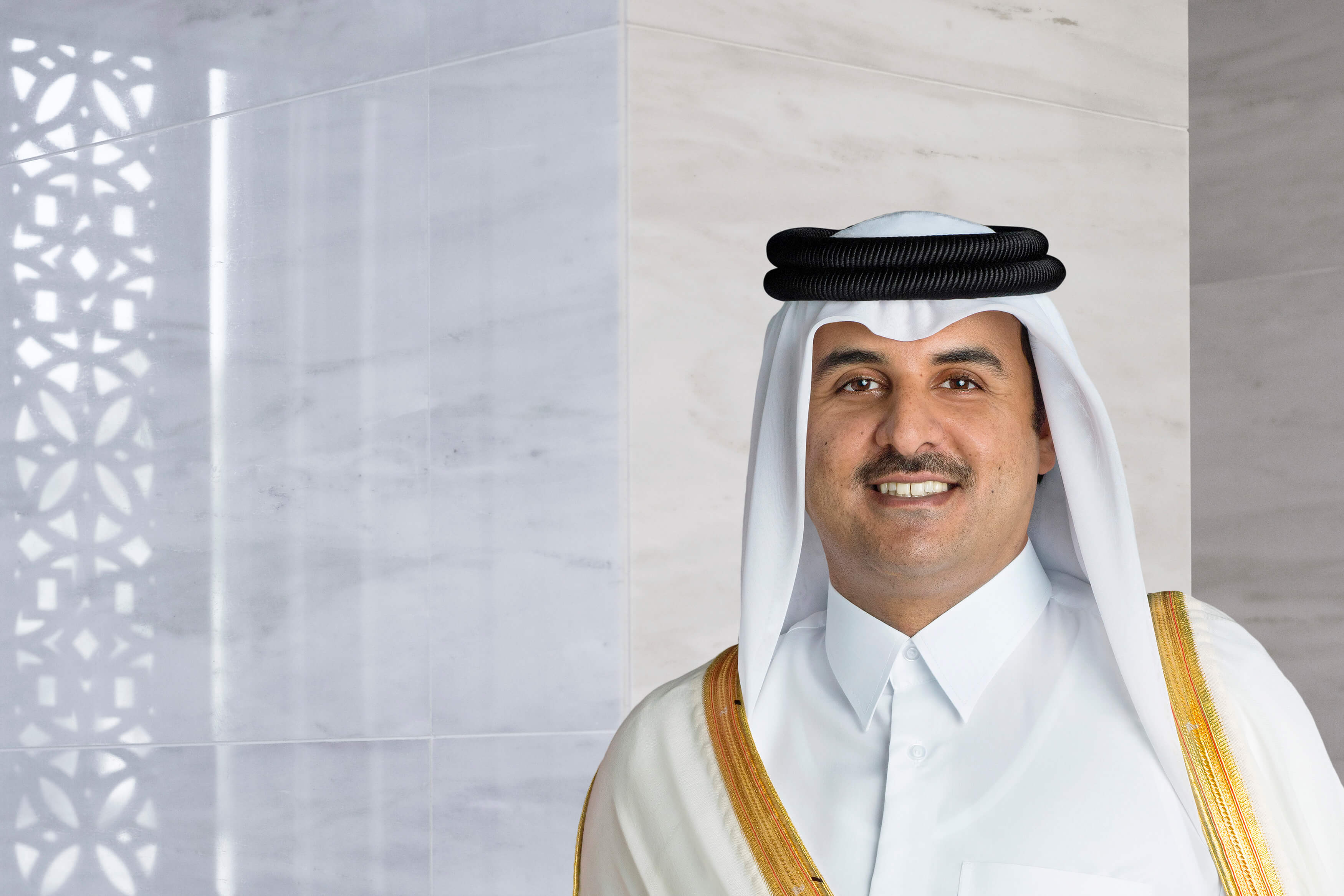 Emir of Qatar arriving