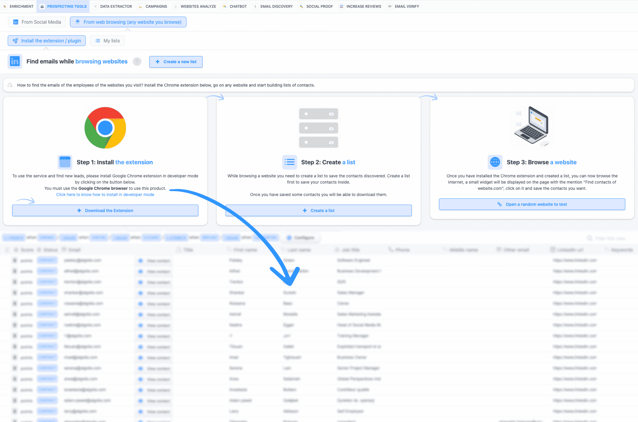 Extraire les e-mails B2B des réseaux sociaux B2B - Anyleads