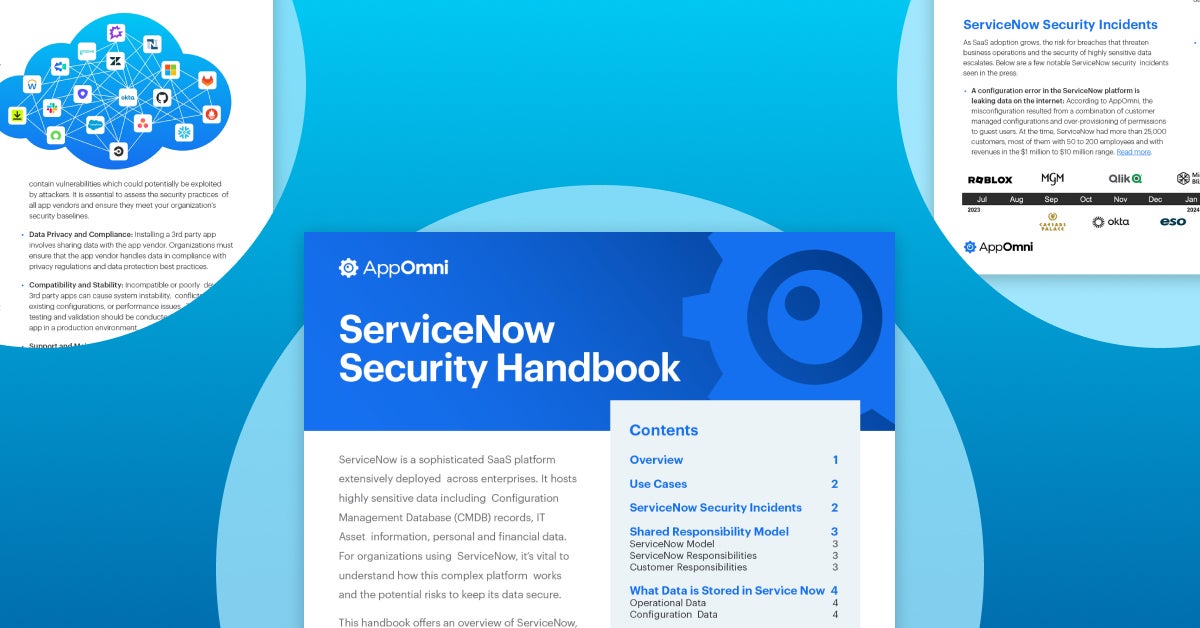 ServiceNow Security Handbook - AppOmni