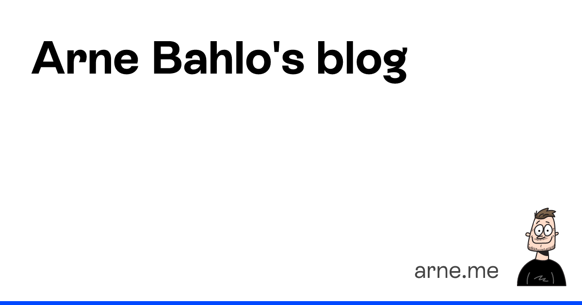 Arne's Blog