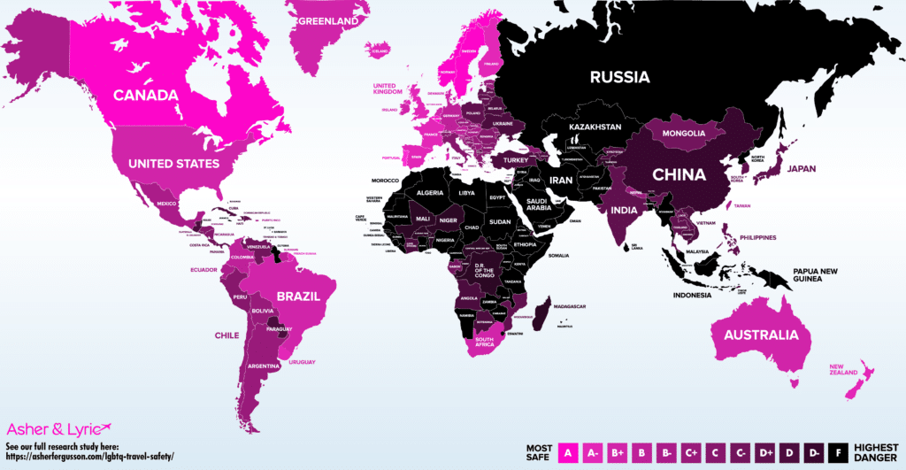 LGBTQ+ Travel Safety Index: 203 Countries Ranked in 2023