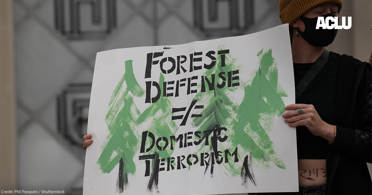 RICO and Domestic Terrorism Charges Against Cop City Activists Send a Chilling Message | American Civil Liberties Union