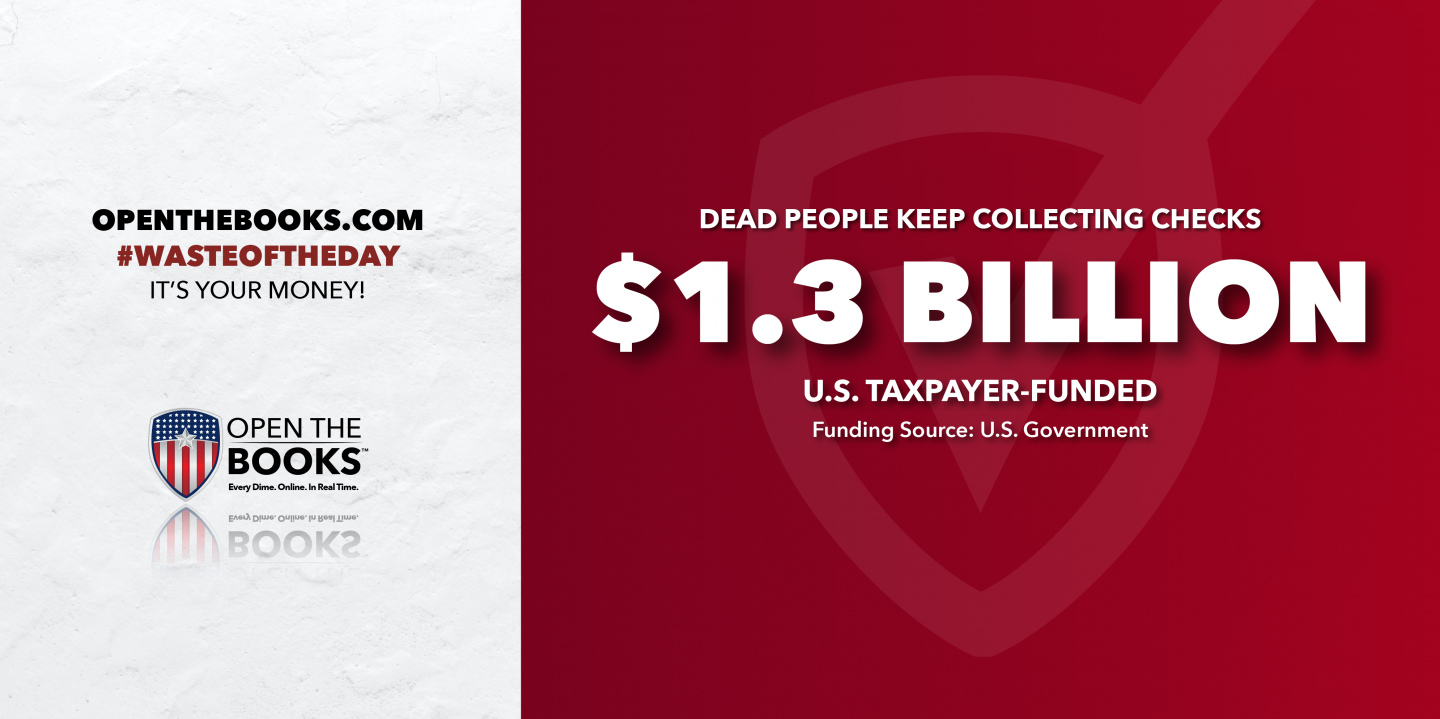 Waste of the Day: Feds Paid $1.3 Billion To Dead People Last Year | RealClearInvestigations