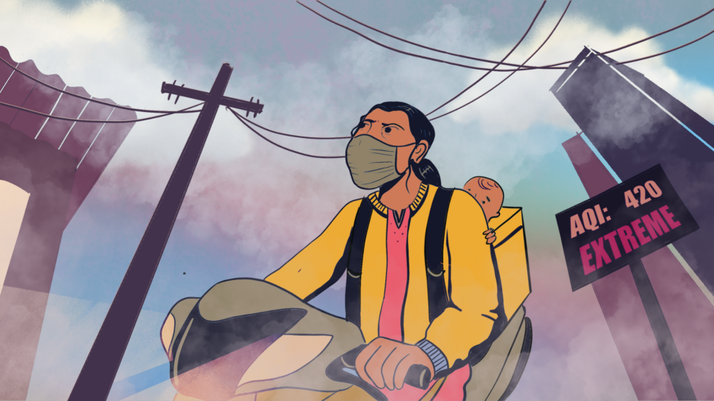 Choking At Work: How Delhi’s Air Is Harming Women Gig Workers - BehanBox