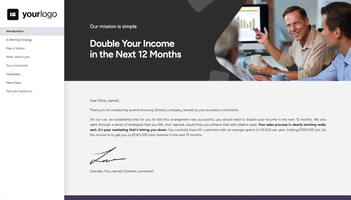 This [Free] Business Coaching Proposal Template Won $19M of Business
