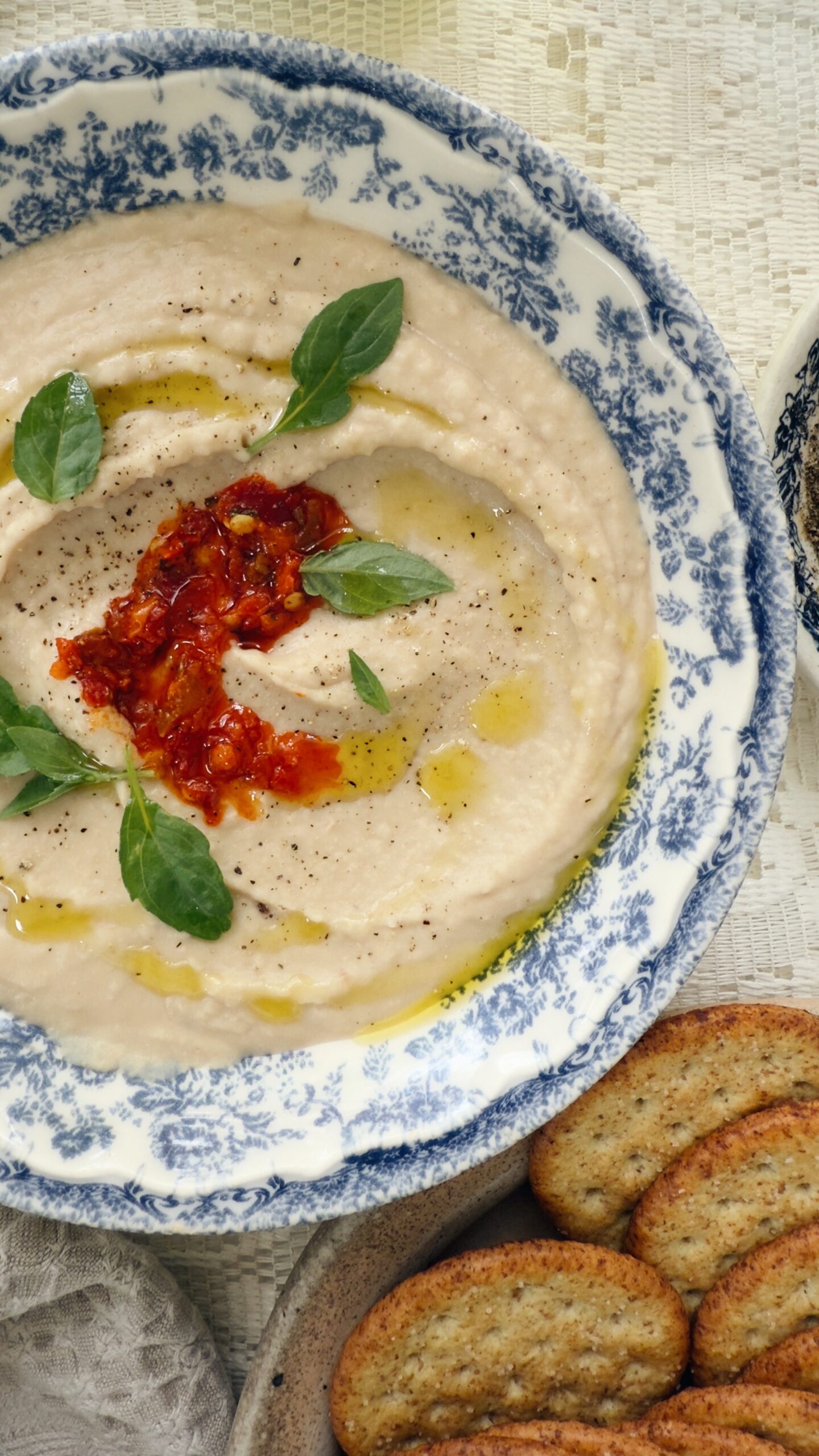 Garlicky White Bean Dip - Bev Cooks