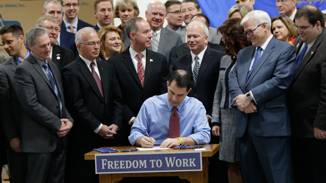 Gov. Walker Signs Anti-Union Bill, Making Wisconsin the 25th 'Right-to-Work' State | BillMoyers.com
