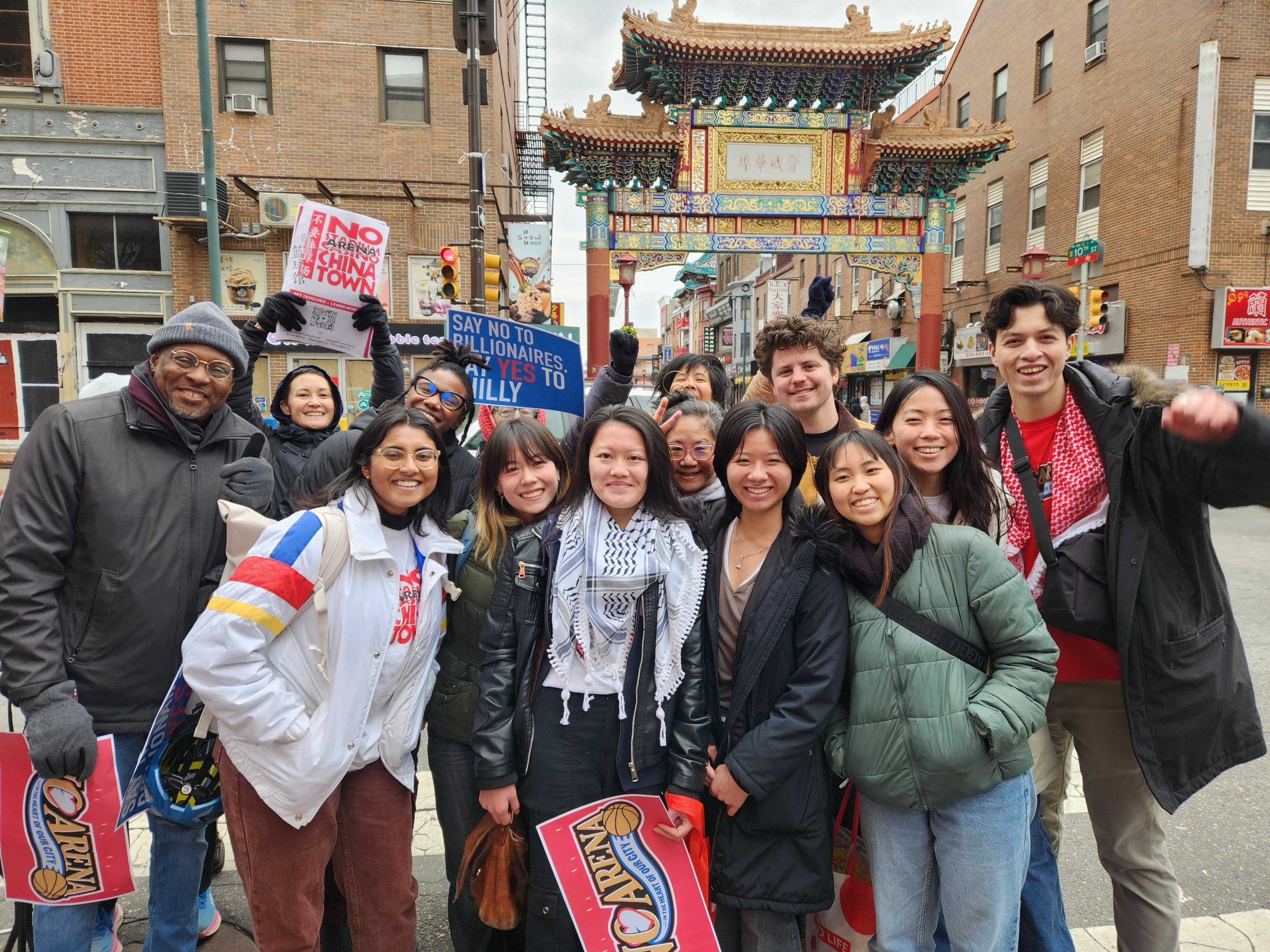 No Arena Coalition celebrates at Philly Chinatown press conference