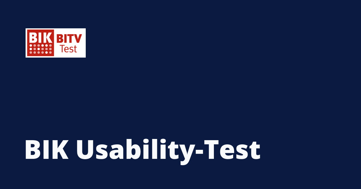 BIK Usability-Test | BIK BITV-Test