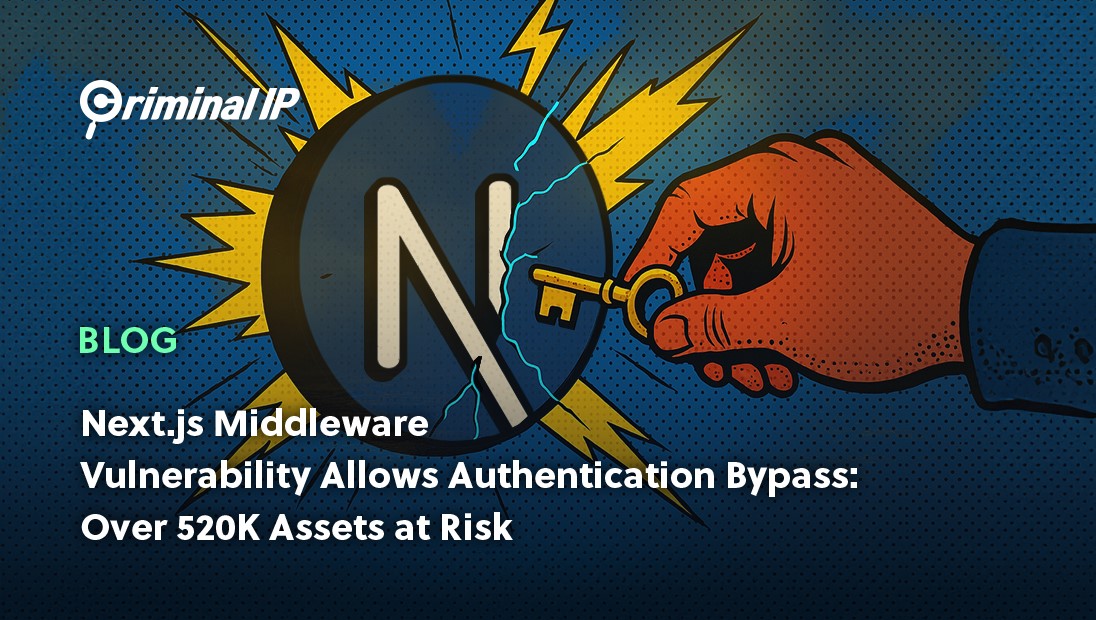 Next.js Middleware Vulnerability Allows Authentication Bypass: Over 520K Assets at Risk | Criminal IP