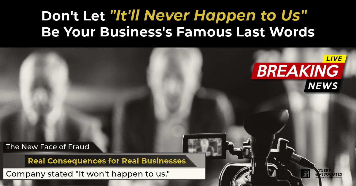 Don’t Let “It’ll Never Happen to Us” Be Your Last Words