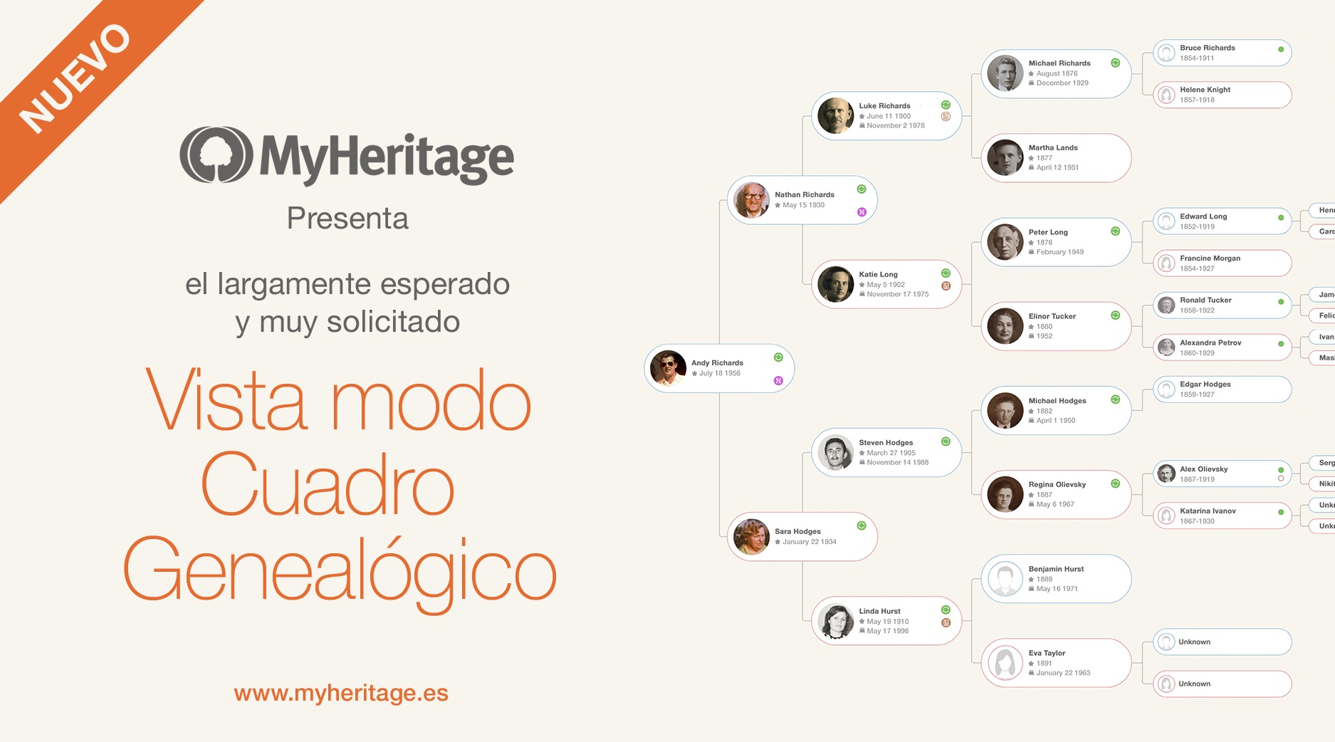 Nueva Característica: Vista Genealógica para árboles familiares - Blog de MyHeritage