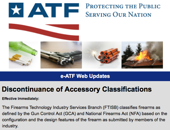 ATF Discontinues Accessory Classifications – Prince Law Offices Blog
