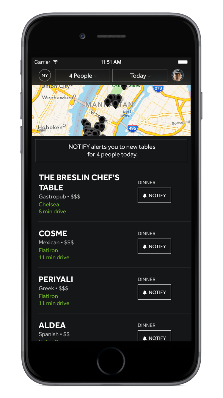 Introducing 'Notify' — Resy | Right This Way