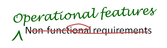 Let’s Talk About Operational Features, not Non-Functional Requirements | Software Operability