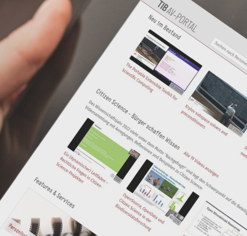 Zuverlässiger – flexibler – ansehnlicher: Neues zur Weiterentwicklung des AV-Portals - TIB-Blog