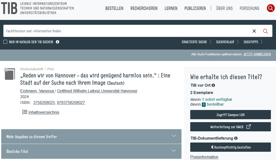 Studieren mit mehr Zugriff: digitale Vorteile durch Bibliothekskooperation zwischen GWLB und TIB zum Nutzen der Studierenden - TIB-Blog