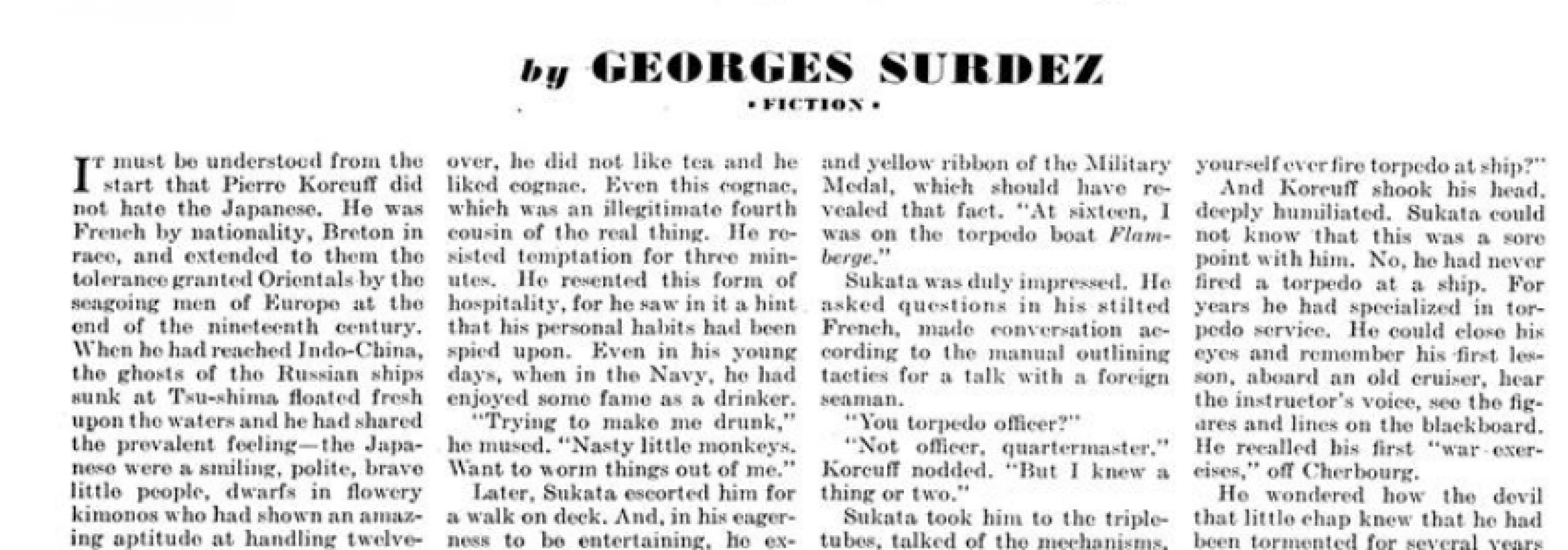 Korcuff Sung for the Japanese | Esquire | AUGUST 1945