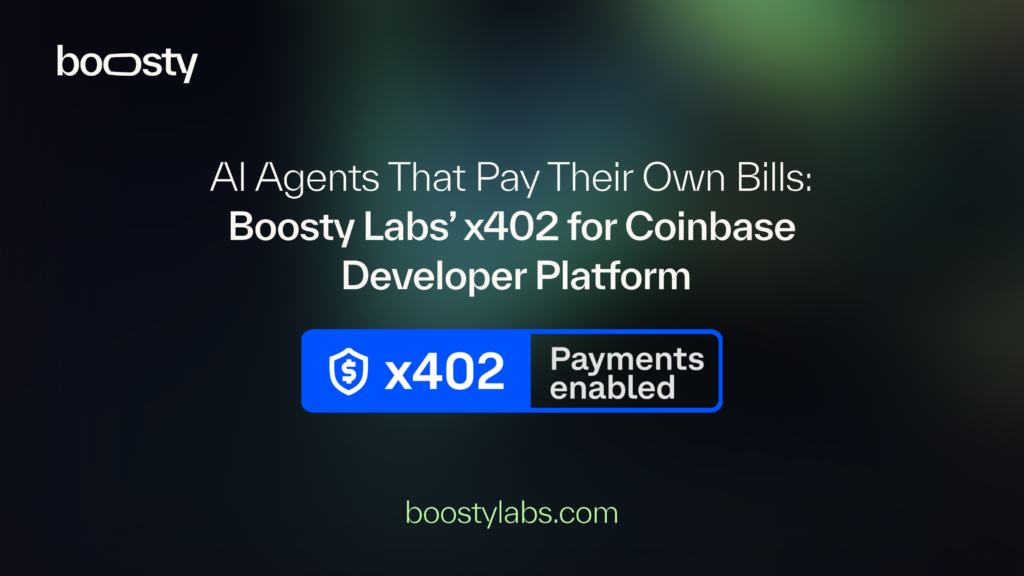 AI Agents That Pay Their Own Bills: Boosty Labs’ x402 for Coinbase Developer Platform - Boosty Labs | Blockchain Development Company