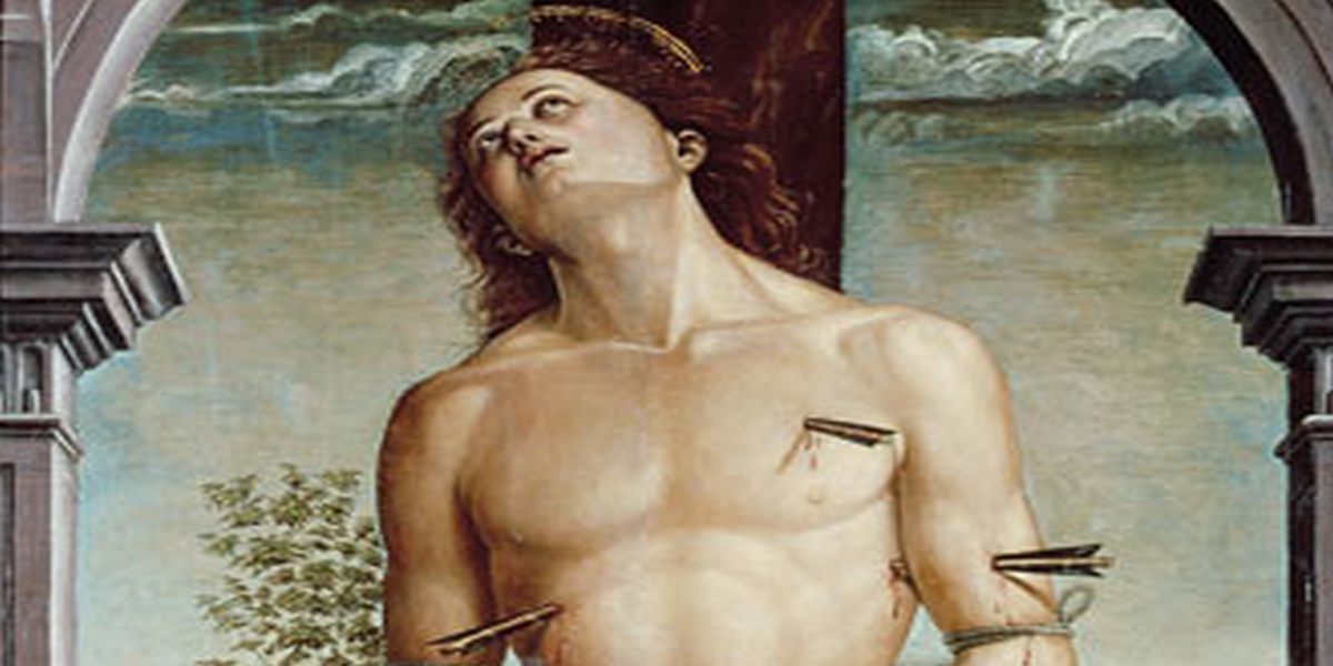 St Sebastian by Perugino in the Borghese Gallery, Rome