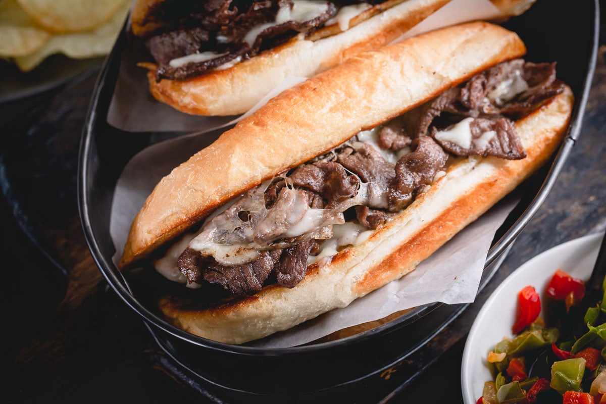 Philly Cheesesteak Sandwich Recipe (EASY!) - Busy Cooks