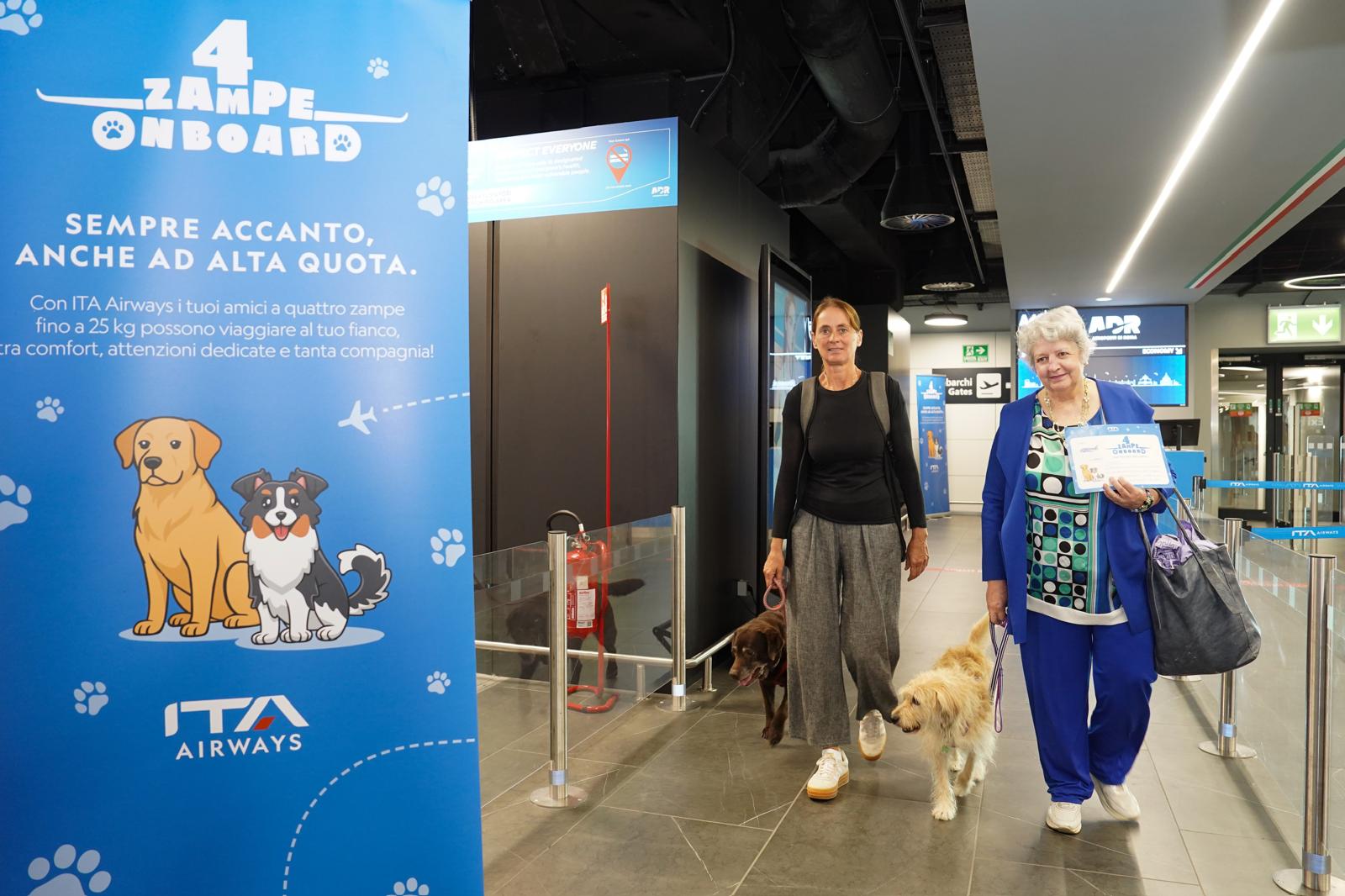 Rivoluzione pet: cani e gatti autorizzati al seguito dei passeggeri nei voli ITA Airways