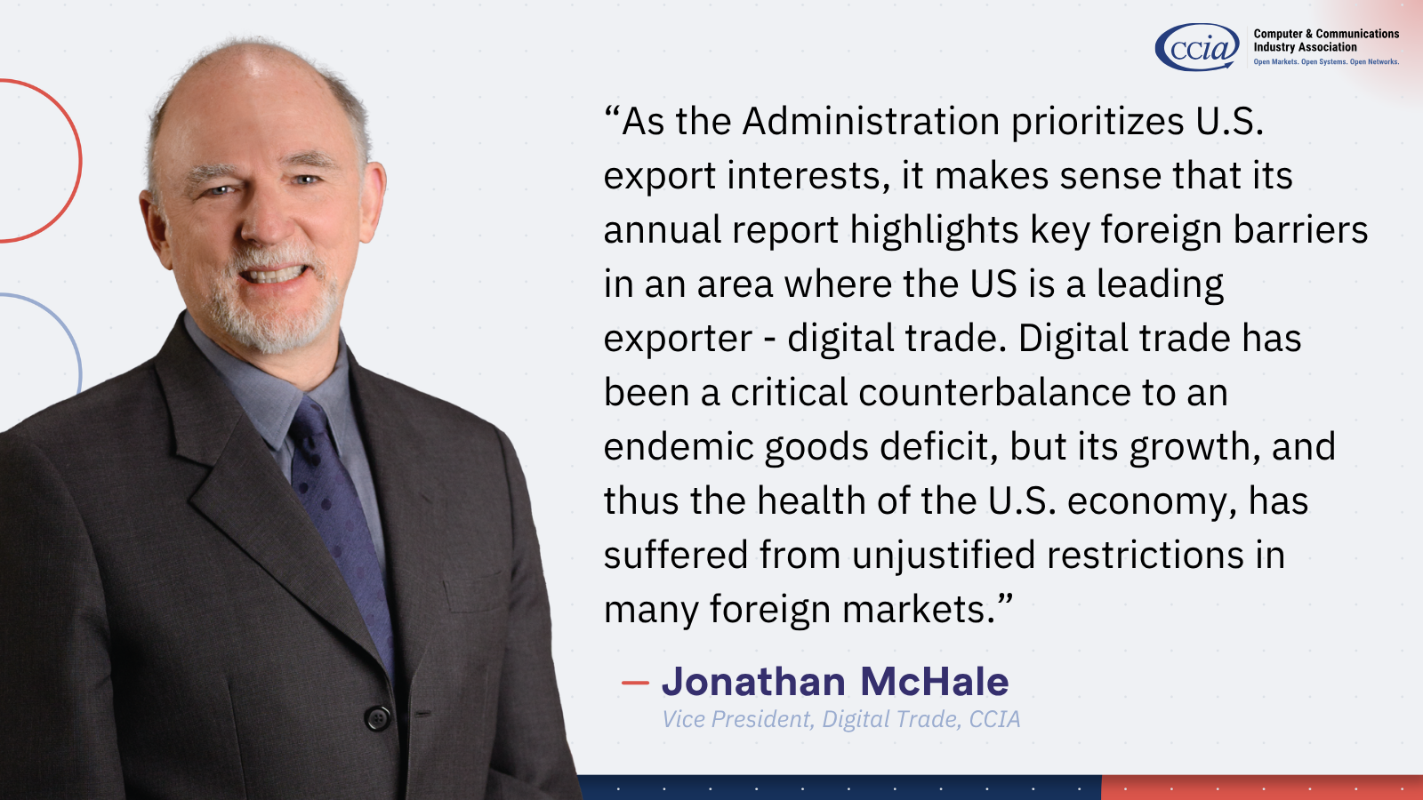 CCIA Welcomes USTR Focus on Digital Trade in Annual Trade Barriers Report - CCIA