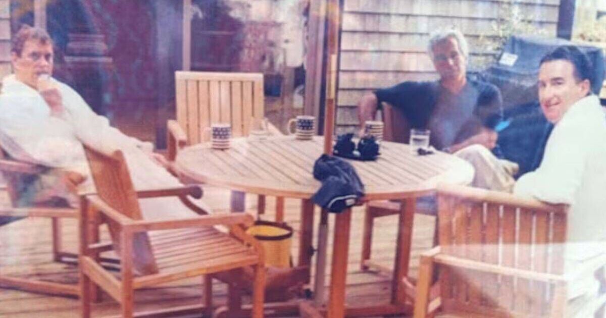 New image of Andrew Mountbatten-Windsor in dressing gown with Jeffrey Epstein emerges - Royals - News - Daily Express US