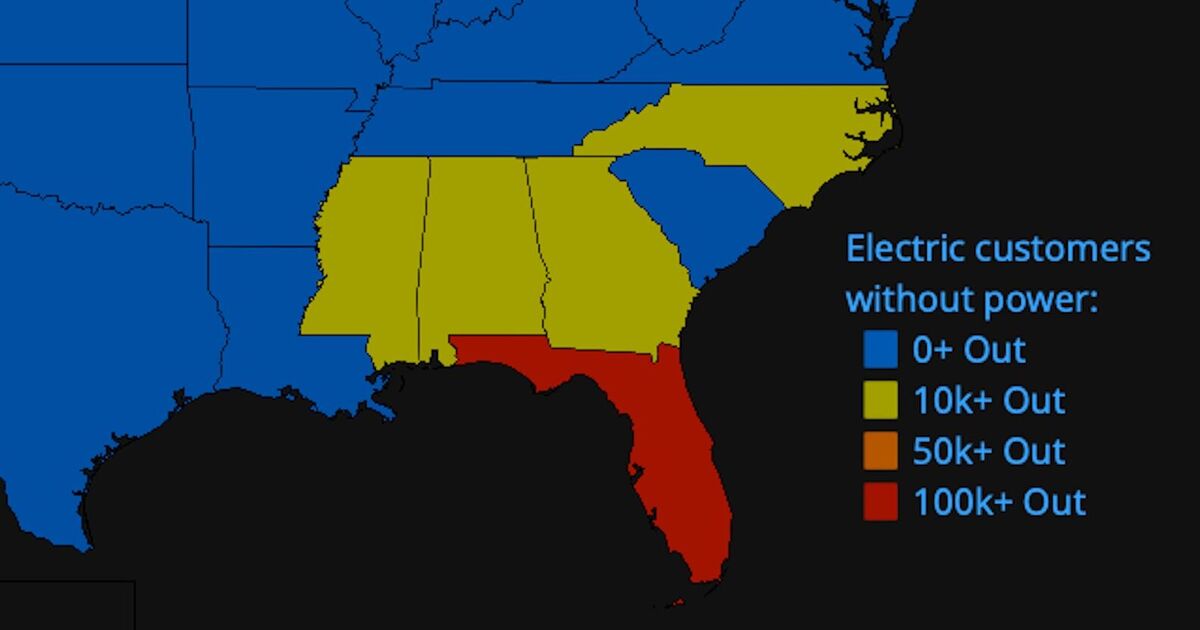 140,000 without electricity and one dead in powerful Florida storm - Weather - News - Daily Express US