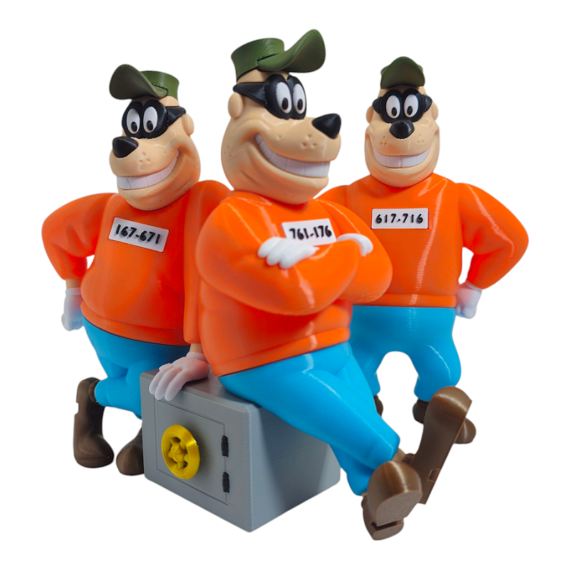 Irmãos Metralha (Beagle Boys) Action Figure Colecionável Tio Patinhas