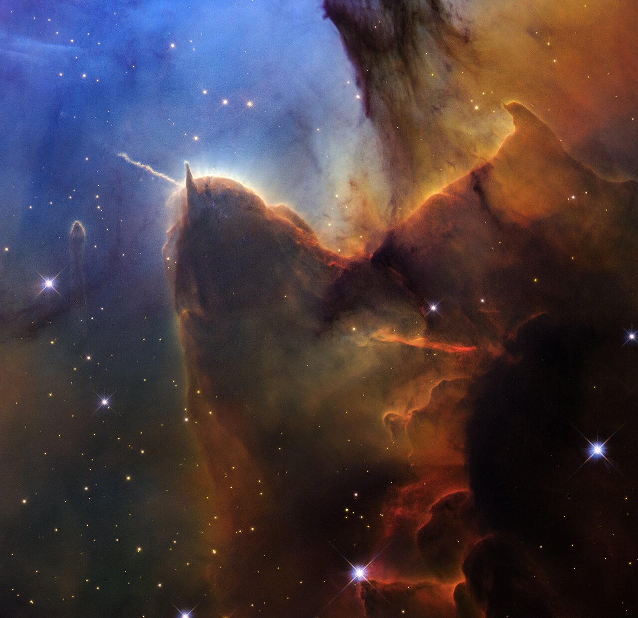 Hubble dazzles with young stars in Trifid Nebula for 36th anniversary | ESA/Hubble