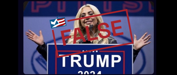 Social Media Posts Fabricate a Political Endorsement by Altering Lady Gaga Photo - FactCheck.org