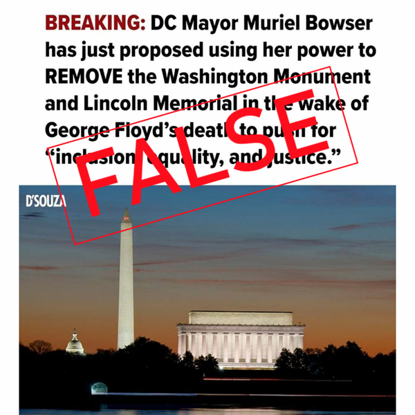 D.C. Mayor Did Not Propose Removal of Federal Monuments - FactCheck.org