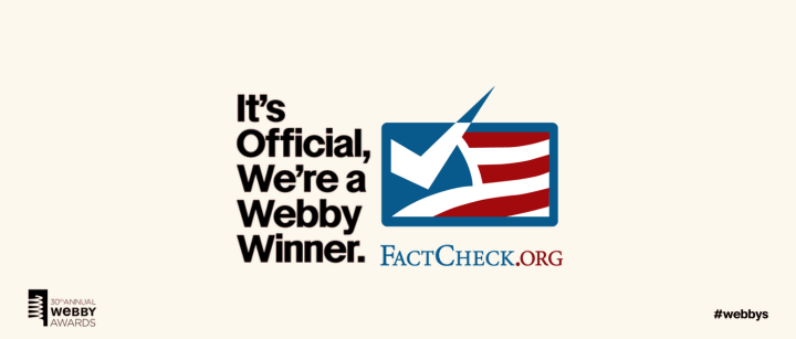 We Won a Webby People's Voice Award - FactCheck.org
