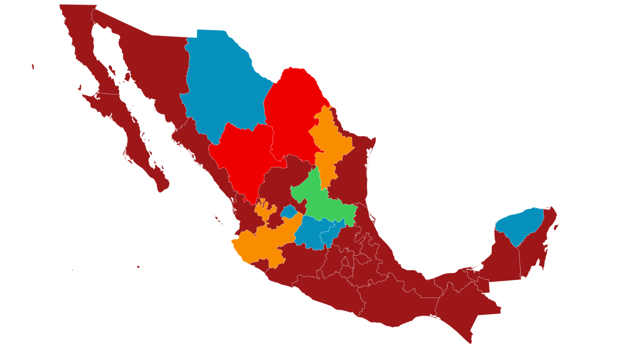 Un estado más para Morena; así queda el mapa político de México este 2023