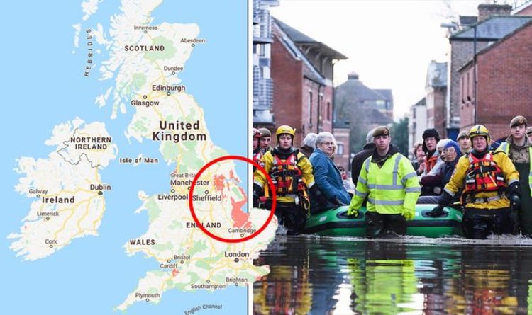 Flood map revealed: The SIX areas underwater by 2050 | UK | News | Express.co.uk