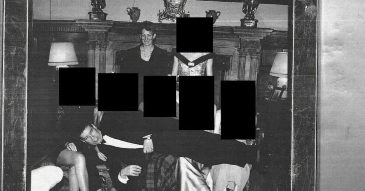 Bizarre new photo shows Andrew laying on legs as Ghislaine Maxwell looks on | Royal | News | Express.co.uk