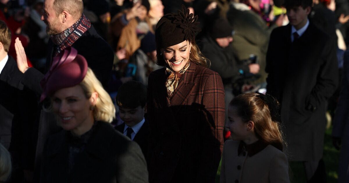 Princess Kate beams on Christmas Day walkabout with her children | Royal | News | Express.co.uk