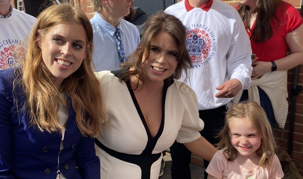Princess Eugenie shows off blossoming baby bump as she joins Beatrice for Coronation lunch | Royal | News | Express.co.uk