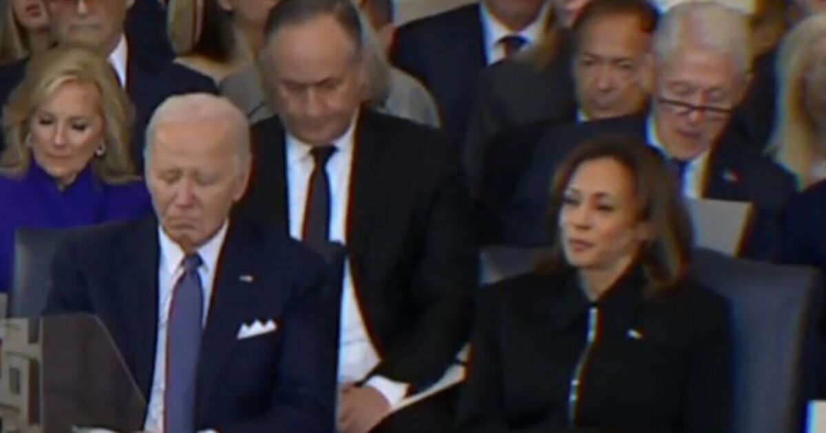 Joe Biden 'already asleep' minutes into Donald Trump inauguration | World | News | Express.co.uk